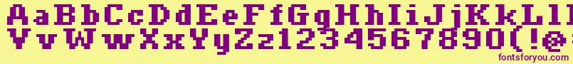Ceriph0766 Font – Purple Fonts on Yellow Background