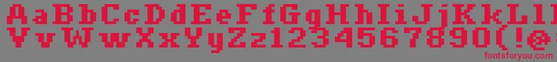 Ceriph0766 Font – Red Fonts on Gray Background