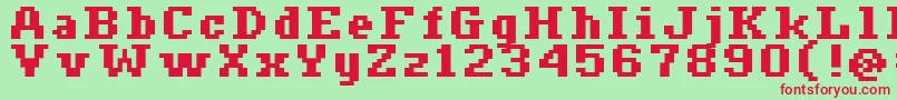 フォントCeriph0766 – 赤い文字の緑の背景
