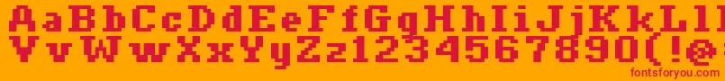 Ceriph0766 Font – Red Fonts on Orange Background