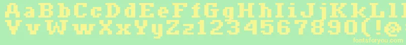 Ceriph0766 Font – Yellow Fonts on Green Background