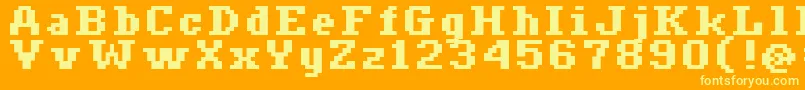Ceriph0766 Font – Yellow Fonts on Orange Background