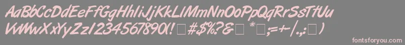 Artbrush Font – Pink Fonts on Gray Background