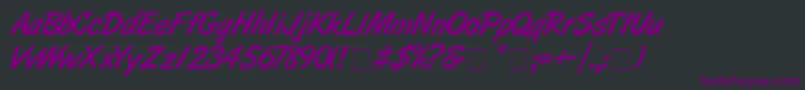 Шрифт Artbrush – фиолетовые шрифты на чёрном фоне