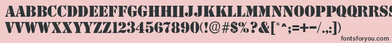 SteamerRegular Font – Black Fonts on Pink Background