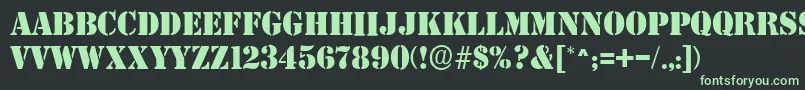 SteamerRegular Font – Green Fonts on Black Background