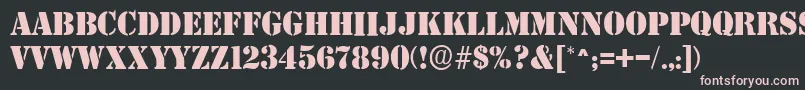 SteamerRegular Font – Pink Fonts on Black Background