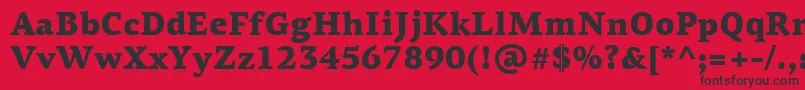PfagoraserifproBlack Font – Black Fonts on Red Background