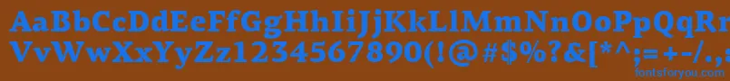 Шрифт PfagoraserifproBlack – синие шрифты на коричневом фоне