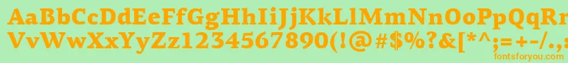 PfagoraserifproBlack Font – Orange Fonts on Green Background