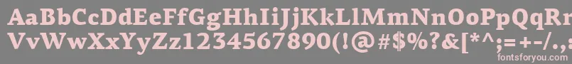 PfagoraserifproBlack Font – Pink Fonts on Gray Background