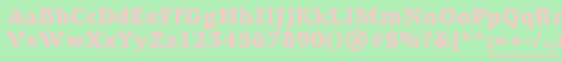 PfagoraserifproBlack Font – Pink Fonts on Green Background