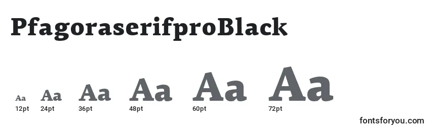 Размеры шрифта PfagoraserifproBlack