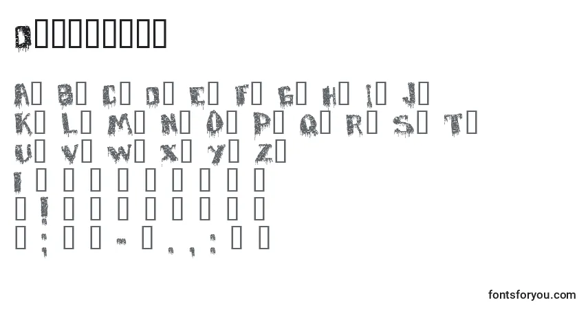 Шрифт Defacedsw – алфавит, цифры, специальные символы