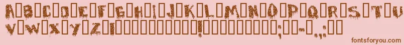 Defacedsw Font – Brown Fonts on Pink Background