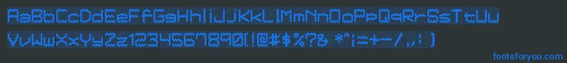Honeycomb Font – Blue Fonts on Black Background