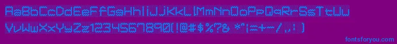 Honeycomb Font – Blue Fonts on Purple Background