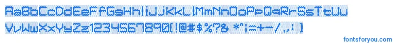 Honeycomb Font – Blue Fonts on White Background