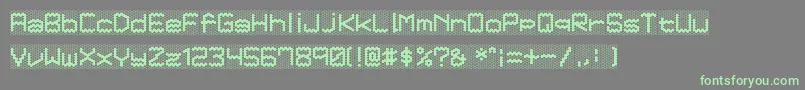 Honeycomb Font – Green Fonts on Gray Background