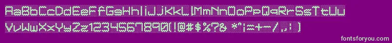 Honeycomb Font – Green Fonts on Purple Background