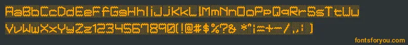 Honeycomb Font – Orange Fonts on Black Background