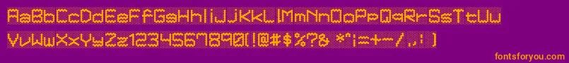 Honeycomb Font – Orange Fonts on Purple Background