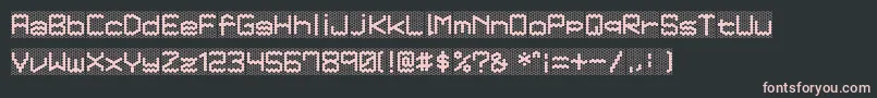 Honeycomb Font – Pink Fonts on Black Background