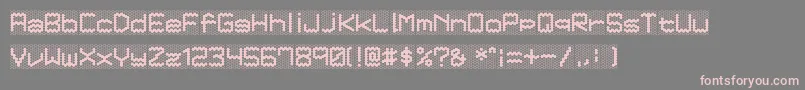 Honeycomb Font – Pink Fonts on Gray Background