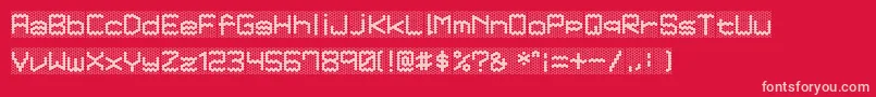 Honeycomb Font – Pink Fonts on Red Background