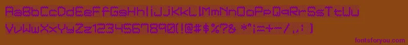 Honeycomb Font – Purple Fonts on Brown Background