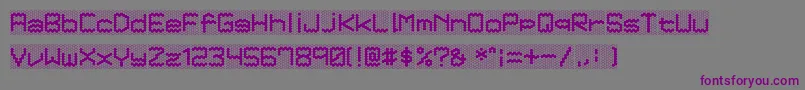 Honeycomb Font – Purple Fonts on Gray Background