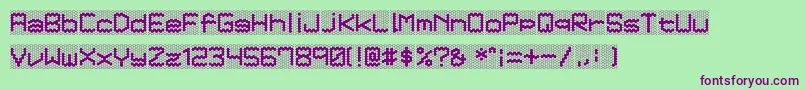 Honeycomb Font – Purple Fonts on Green Background
