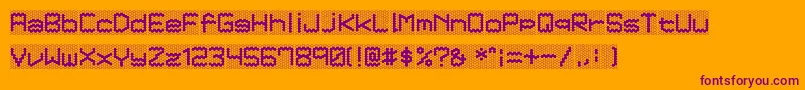 Honeycomb Font – Purple Fonts on Orange Background