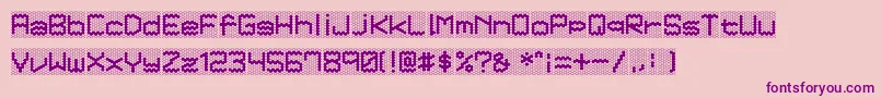 Honeycomb Font – Purple Fonts on Pink Background