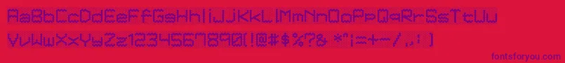 Honeycomb Font – Purple Fonts on Red Background