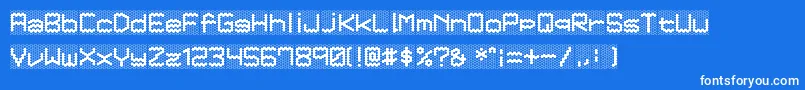 Honeycomb Font – White Fonts on Blue Background