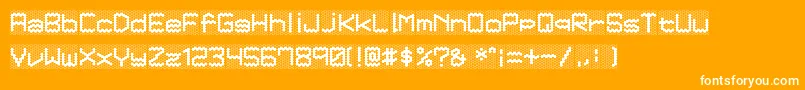 Honeycomb Font – White Fonts on Orange Background