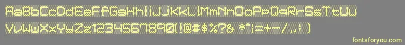 Honeycomb Font – Yellow Fonts on Gray Background