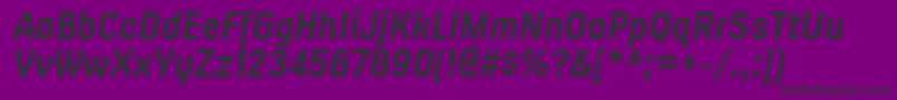 MilibusrgBolditalic Font – Black Fonts on Purple Background