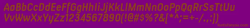 MilibusrgBolditalic Font – Brown Fonts on Purple Background