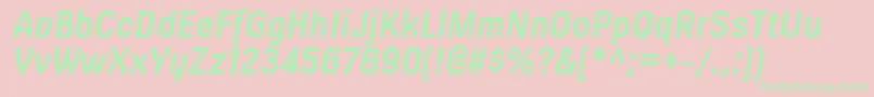 MilibusrgBolditalic Font – Green Fonts on Pink Background