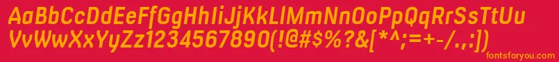 MilibusrgBolditalic Font – Orange Fonts on Red Background