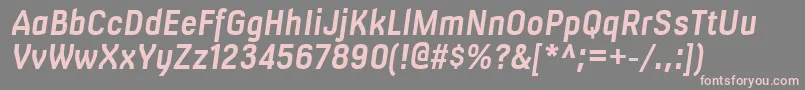 MilibusrgBolditalic Font – Pink Fonts on Gray Background