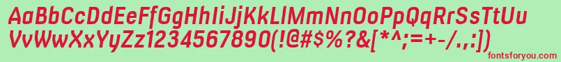MilibusrgBolditalic Font – Red Fonts on Green Background