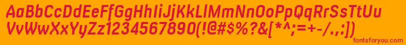 MilibusrgBolditalic Font – Red Fonts on Orange Background