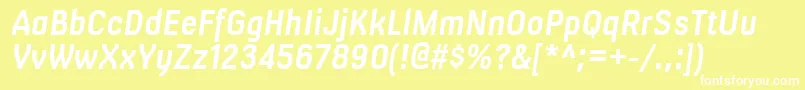 MilibusrgBolditalic Font – White Fonts on Yellow Background