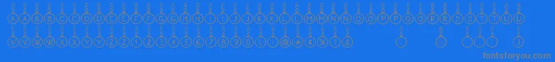 Proxanys Font – Gray Fonts on Blue Background