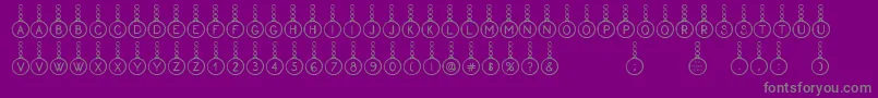 Proxanys-Schriftart – Graue Schriften auf violettem Hintergrund