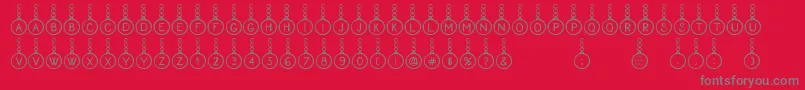 Proxanys Font – Gray Fonts on Red Background