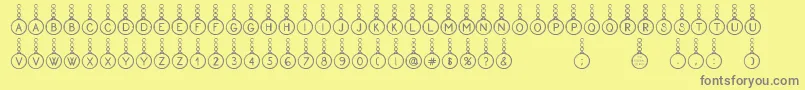 Proxanys Font – Gray Fonts on Yellow Background